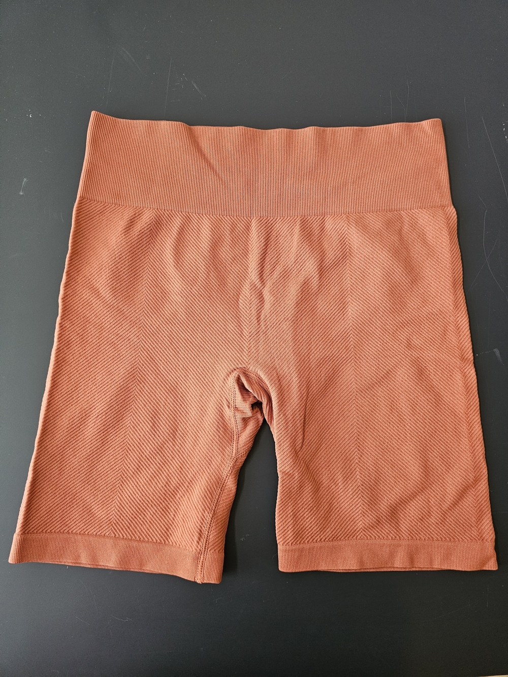 Maurices Seamless High-Waist Bike Shorts — Rust Orange
